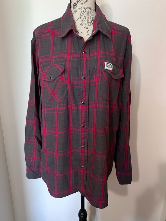 Carhartt Other - Carhartt Heritage Series Heart Logo Plaid Flannel Shirt Pearl Snap XL